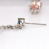 Ayra 14K White Gold Morganite and Aquamarine Dangle Earrings with Natural Diamonds