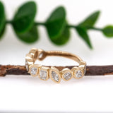 Freya 14K Yellow Gold Lab Grown Diamonds Band | Mixed Shapes