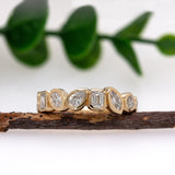 Freya 14K Yellow Gold Lab Grown Diamonds Band | Mixed Shapes