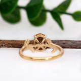Vidhi 14K Yellow Gold Citrine and Natural Diamond Ring | OV 8x6mm