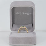 14K yellow gold demantoid garnet ring