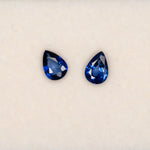0.81 carat natural Ceylon blue sapphire pear 7.1x5mm loose gemstone – view 2