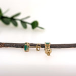 Anvita 14K Yellow Gold 1.02cts Zambian Emerald Solitaire Stud Earrings | Emerald Cut 6x4mm