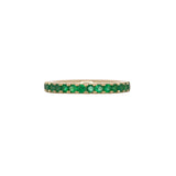 Zambian Emerald Band in Solid 14K Gold – Minimalist Green Emerald Fine Jewelry Stackable Ring