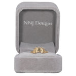 18K yellow gold crown stackable band ring