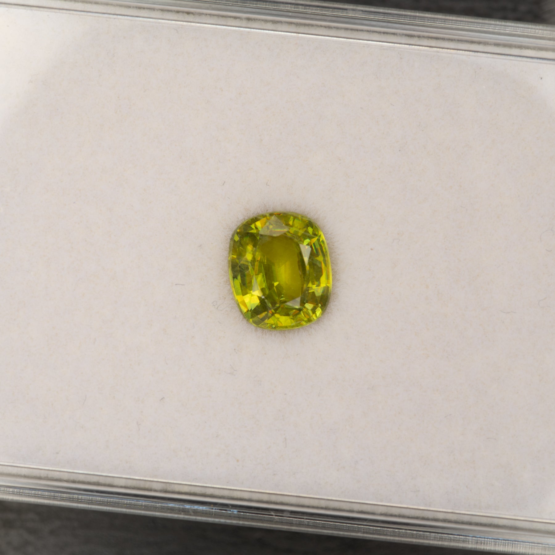 Sphene Cushion Loose Gemstone 2.18 Carat