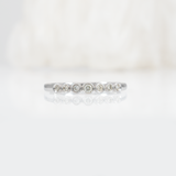 Natural Earth Mined Diamond Bezel Band in Solid 14K Gold – Stackable Minimalist Wedding Ring, Everyday Fine Jewelry