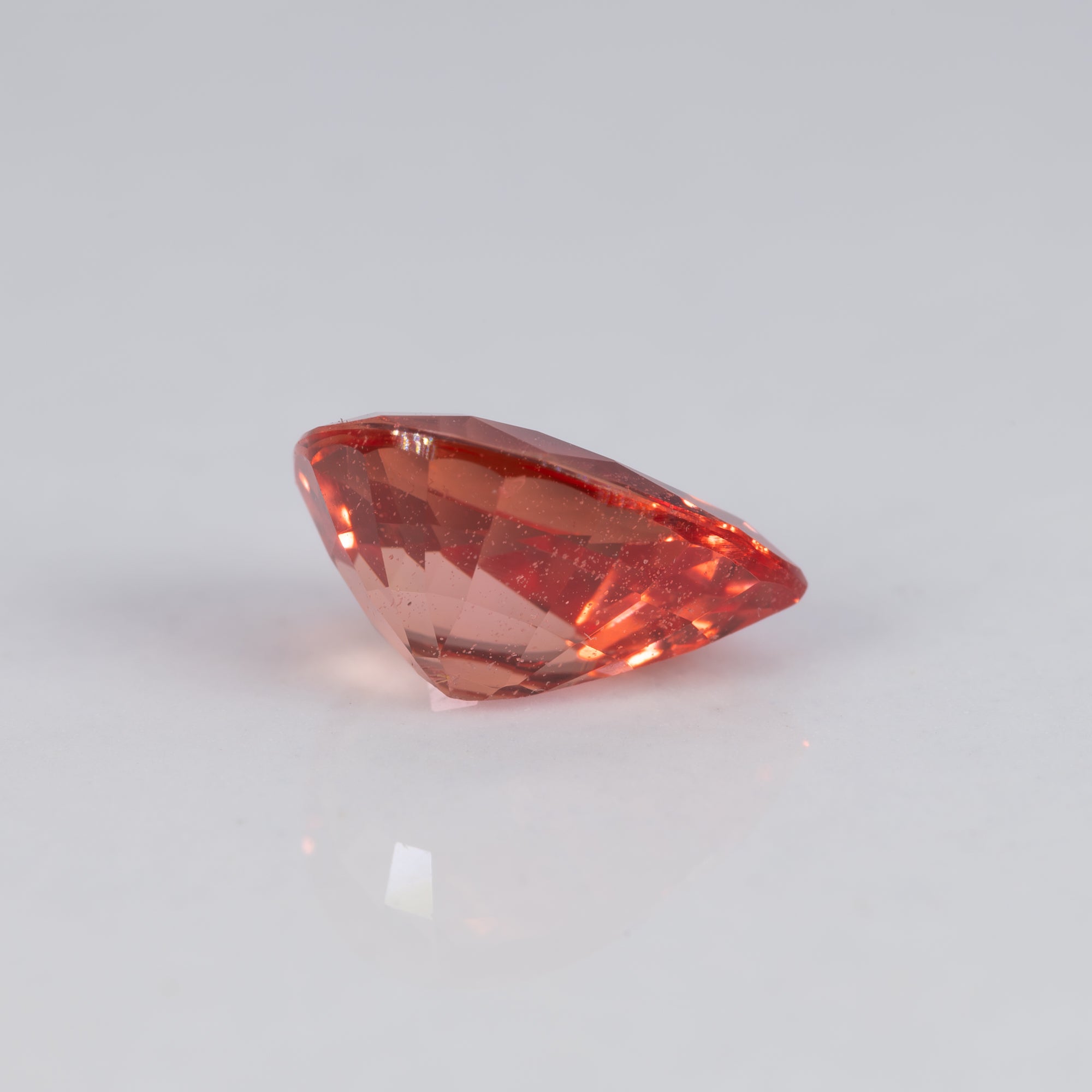 0.75 carat natural padparadscha sapphire pear 7x5mm loose gemstone – view 3