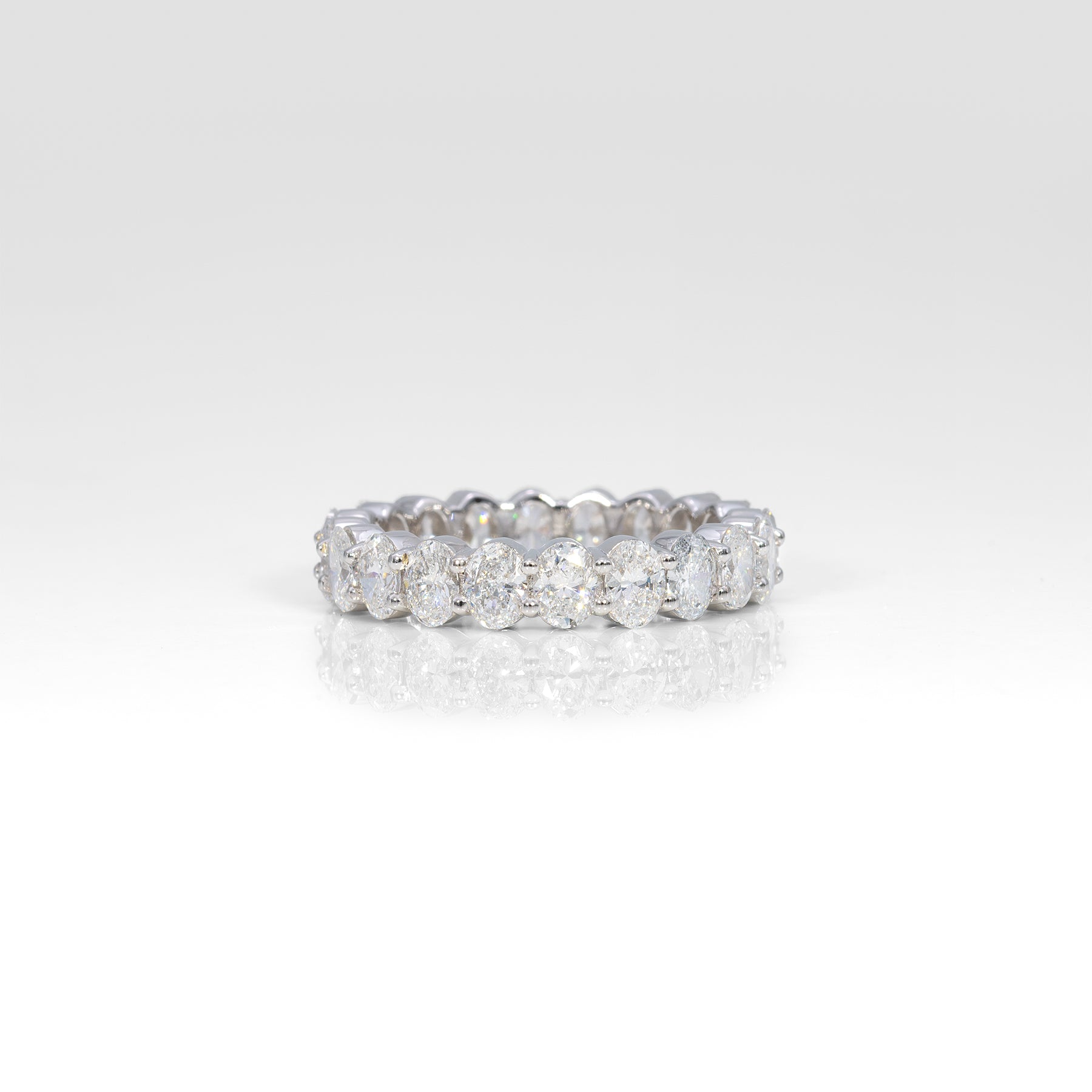 14K white gold lab grown diamond eternity band