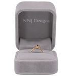 14K yellow gold orange spinel estate solitaire ring