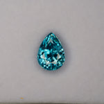 natural cambodian blue zircon pear loose gemstone