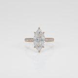 14K yellow gold lab diamond ring