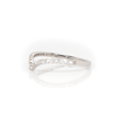 Natural Diamonds Curved Band in Solid 14K Gold | Wedding Band | Stackable Classic Band