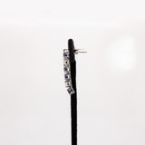 Lupita Blue Sapphire Earrings with Lab Created Diamond Accents: Solid 14k Gold