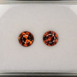 Natural Cambodian Red Zircon Round Shape 7.5mm 2.10ct Loose Gemstone