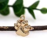 14K Yellow Gold  Paw Shaped Locket | 14mm