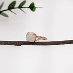 nora 14k dual white yellow gold 2.15cts opal diamond ring