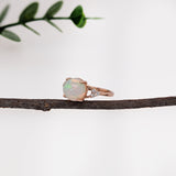 nora 14k dual white yellow gold 2.15cts opal diamond ring