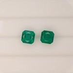 1.23ct zambian emerald asscher 6.5mm loose green gemstone