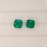 1.23ct zambian emerald asscher 6.5mm loose green gemstone