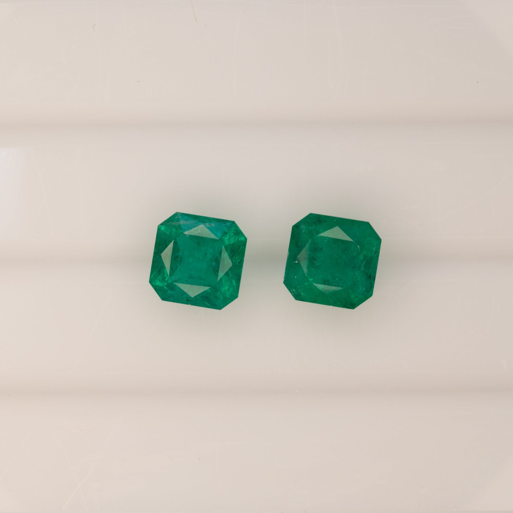 1.23ct zambian emerald asscher 6.5mm loose green gemstone