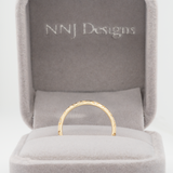 Elegant Diamond Band Ring in 14K  Gold – Nature Inspired Vine Pattern