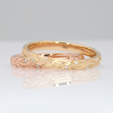 Elegant Diamond Band Ring in 14K  Gold – Nature Inspired Vine Pattern