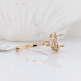 Fabulous Ring Setting W Natural Baguette and Round Diamond Accents in 14K Solid Gold | Oval Shape | Customizable