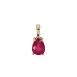 2.4 Ct Natural Madagascar Ruby Pendant – Pear Cut 9x7mm Solitaire Necklace in Solid 14K Gold Fine Gemstone Jewelry