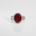 14K White Gold Tibetan Sunstone Ring