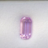 Natural Kunzite, Untreated 7.32ct Emerald Cut 14.9x7.7mm - Collector Quality Loose Gemstone