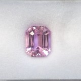 Natural Kunzite, Untreated Emerald Cut 12.5x10.4mm - Collector Quality Loose Gemstone