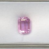 Natural Kunzite, Untreated 4.05ct Emerald Cut 9.8x7.7mm - Collector Quality Loose Gemstone