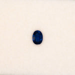 0.64 carat natural blue sapphire, oval 6x4.5mm loose gemstone