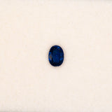0.64 carat natural blue sapphire, oval 6x4.5mm loose gemstone