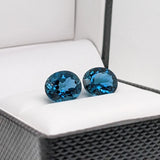 Oval Faceted London Blue Topaz Loose Gemstone 1