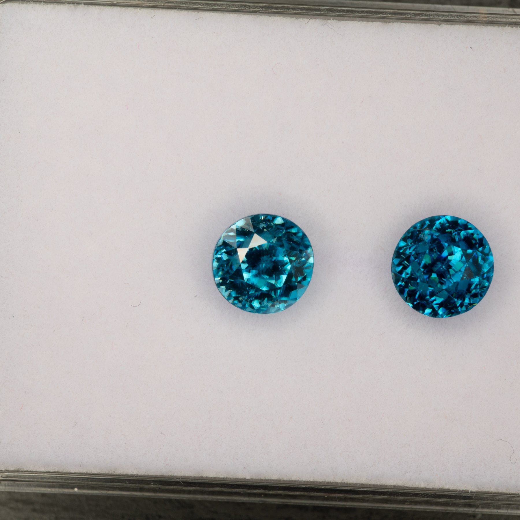 natural cambodian blue zircon round loose gemstone