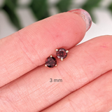 Natural Round Brilliant Cut Red Garnet – Calibrated Loose Faceted Gemstone for Jewelry Making