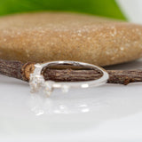 Natural Diamond Asymmetrical Band Ring in Solid 14K Gold – Unique Cluster Design, Modern Stackable Statement Ring