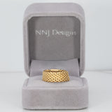 solid 14K yellow gold flex estate band