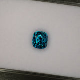 natural cambodian blue zircon cushion loose gemstone