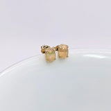 Natural Ethiopian Opal Oval Four Prong Stud Earrings | Solitaire Studs 7x5 8x6 9x7mm