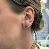 5mm Round - 14K Solid Gold London Blue Topaz Solitaire Studs
