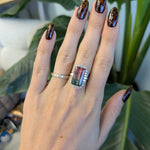 14K white & yellow gold bi-color tourmaline ring