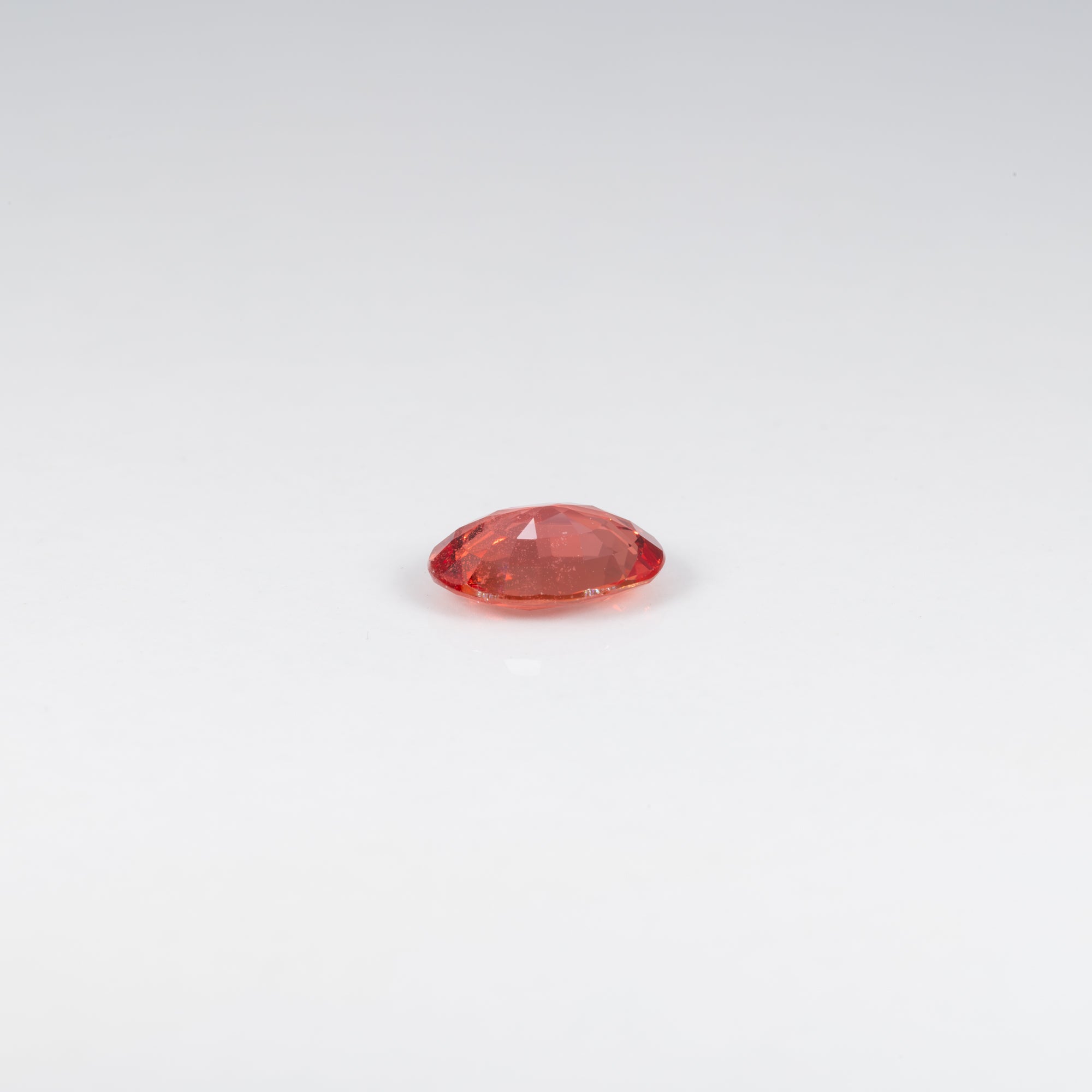 1.26 carat natural Ceylon padparadscha sapphire oval 7.6x6.3mm loose gemstone – view 4