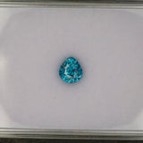 natural cambodian blue zircon pear loose gemstone