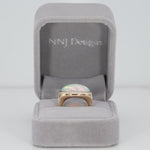 14K yellow gold ethiopian opal ring