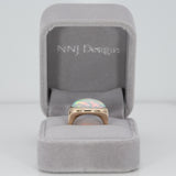 14K yellow gold ethiopian opal ring