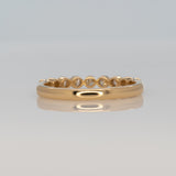 Diamond Band with Milgrain Detailing in Solid 14K Gold – Round Minimalist Fine Jewelry Wedding Band