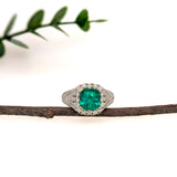 GIA Certified Colombian Emerald Bespoke Heirloom Ring